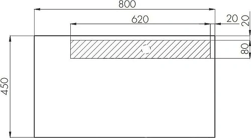 Столешница Aquaton Мишель 80 керамогранит 1A253203MIX40 Столешница Aquaton Мишель 80 керамогранит 1A253203MIX40