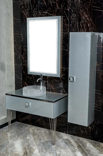 Столешница Armadi Art 853-100-S NeoArt стекло 100см прямая серебро Столешница Armadi Art 853-100-S NeoArt стекло 100см прямая серебро