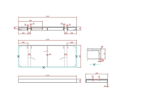 Столешница Armadi Art FLAT CALACATTA 869-120-CLCT 1210x460x70 Столешница Armadi Art FLAT CALACATTA 869-120-CLCT 1210x460x70