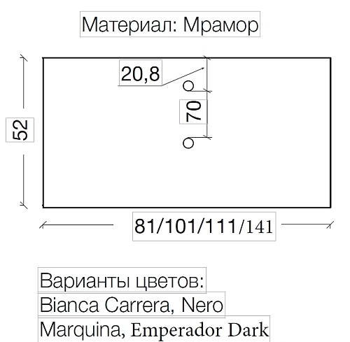Столешница Armadi Art Monaco мрамор LV204 Nero Marquina 101см 859-101-NM 859-NM-101 Столешница Armadi Art Monaco мрамор LV204 Nero Marquina 101см 859-101-NM 859-NM-101