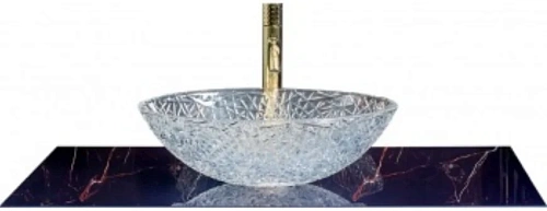 Столешница Boheme Lucido стекло 100см прямая Насыщенный Синий 853-100-BL Столешница Boheme Lucido стекло 100см прямая Насыщенный Синий 853-100-BL