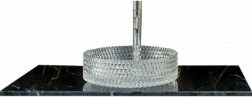 Столешница Boheme Lucido стекло 80см прямая глянцевый графит 853-080-GR Столешница Boheme Lucido стекло 80см прямая глянцевый графит 853-080-GR