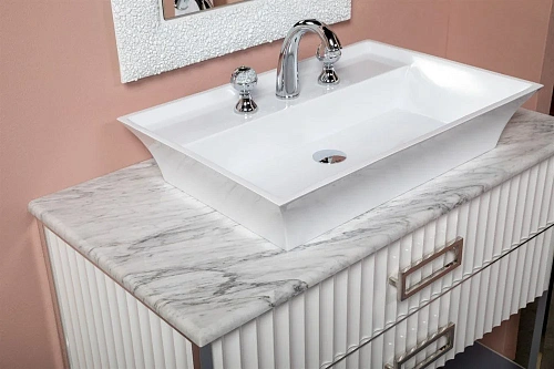 Столешница Boheme мрамор 101см Bianca Carrera 857-101-BC Столешница Boheme мрамор 101см Bianca Carrera 857-101-BC