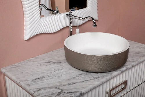 Столешница Boheme мрамор 101см Bianca Carrera 857-101-BC Столешница Boheme мрамор 101см Bianca Carrera 857-101-BC