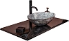 Столешница Boheme мрамор 81см Nero Marquina 857-081-NM Столешница Boheme мрамор 81см Nero Marquina 857-081-NM