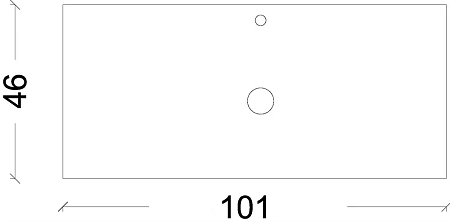 Столешница Boheme прямая черная 100 VALLESSI 840-100-А Столешница Boheme прямая черная 100 VALLESSI 840-100-А