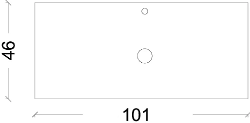 Столешница Boheme прямая черная 100 VALLESSI 840-100-А Столешница Boheme прямая черная 100 VALLESSI 840-100-А