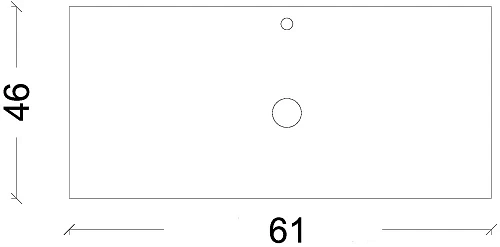 Столешница Boheme прямая черная 60 VALLESSI 840-060-А Столешница Boheme прямая черная 60 VALLESSI 840-060-А