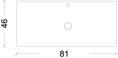 Столешница Boheme прямая черная 80 VALLESSI 840-080-А Столешница Boheme прямая черная 80 VALLESSI 840-080-А
