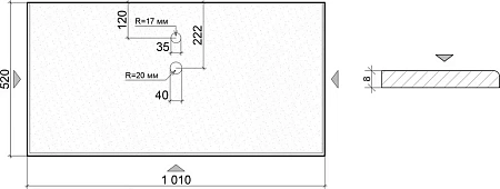 Столешница Boheme стекло 100см прямая БЕЛАЯ 853-100-WH Столешница Boheme стекло 100см прямая БЕЛАЯ 853-100-WH