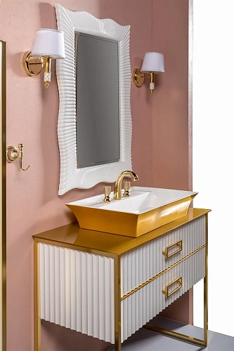 Столешница Boheme стекло 100см прямая ЗОЛОТО 853-100-G Столешница Boheme стекло 100см прямая ЗОЛОТО 853-100-G