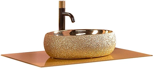 Столешница Boheme стекло 80см прямая GOLD 853-080-G Столешница Boheme стекло 80см прямая GOLD 853-080-G