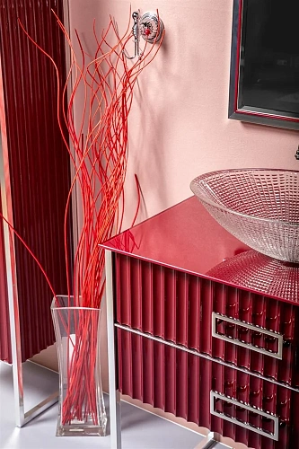 Столешница Boheme стекло 80см прямая бордо 853-080-BR Столешница Boheme стекло 80см прямая бордо 853-080-BR