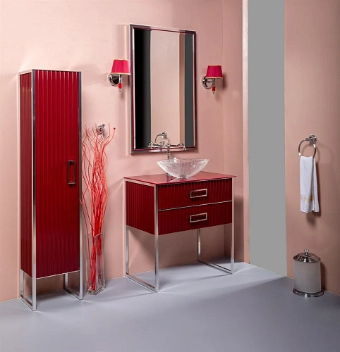 Столешница Boheme стекло 80см прямая бордо 853-080-BR Столешница Boheme стекло 80см прямая бордо 853-080-BR