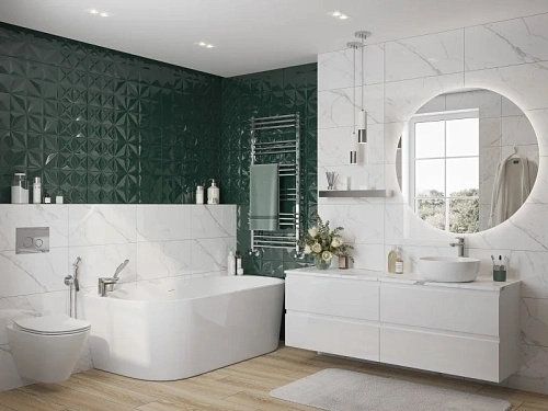 Столешница Cersanit STONE (A63856) из керамогранита Energy 60x45x2 белый матовый 63856 Столешница Cersanit STONE (A63856) из керамогранита Energy 60x45x2 белый матовый 63856