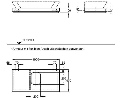 Столешница Geberit Silk 816200000 100 см Столешница Geberit Silk 816200000 100 см