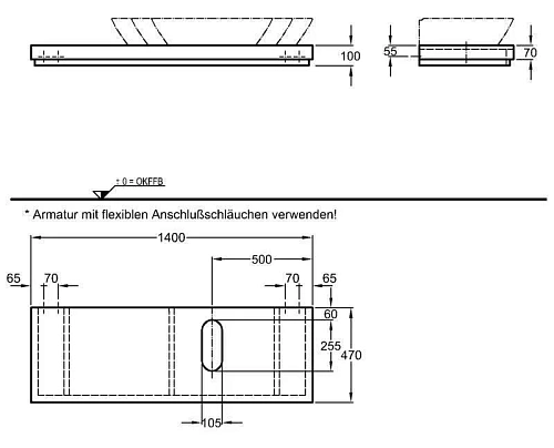Столешница Geberit Silk Y816341000 140 см Столешница Geberit Silk Y816341000 140 см