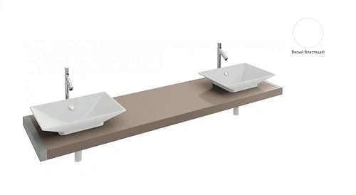 Столешница Jacob Delafon Parallel 160х52 см, белый, из ДСП, с отв. под раковину EB55-1600-N18 Столешница Jacob Delafon Parallel 160х52 см, белый, из ДСП, с отв. под раковину EB55-1600-N18