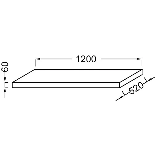Столешница Jacob Delafon Parallel EB50-1200-E10 квебекский дуб 120 см Столешница Jacob Delafon Parallel EB50-1200-E10 квебекский дуб 120 см