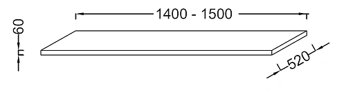 Столешница Jacob Delafon Parallel EB51-1400-N18 белый блестящий 140 см Столешница Jacob Delafon Parallel EB51-1400-N18 белый блестящий 140 см