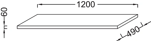 Столешница Jacob Delafon Terrace EB1195-N05 Светло-серый 120 см Столешница Jacob Delafon Terrace EB1195-N05 Светло-серый 120 см