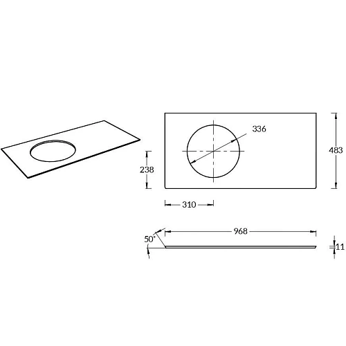 Столешница Kerama Marazzi Ониче 97, бежевое CO2.1.SG567402R\97 Столешница Kerama Marazzi Ониче 97, бежевое CO2.1.SG567402R\97
