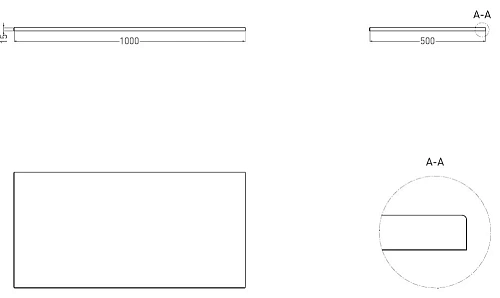 Столешница Salini Costa 1000х500 200122M S-Stone Столешница Salini Costa 1000х500 200122M S-Stone