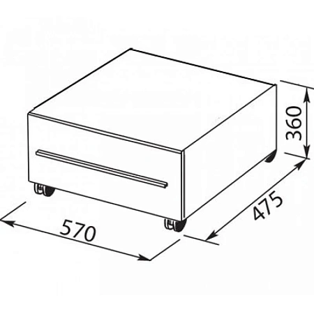 Тумба Aquanet Верона 58 белый (1 ящик) 00175400 Тумба Aquanet Верона 58 белый (1 ящик) 00175400
