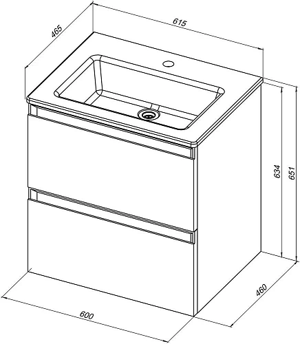 Тумба под раковину Allen Brau Eclipse 60 1.E1001.AM антрацит матовый Тумба под раковину Allen Brau Eclipse 60 1.E1001.AM антрацит матовый