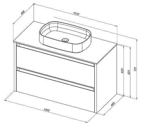 Тумба под раковину Allen Brau Fantasy 100 1.11003.AM антрацит матовый Тумба под раковину Allen Brau Fantasy 100 1.11003.AM антрацит матовый