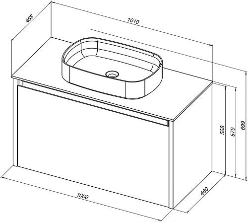 Тумба под раковину Allen Brau Fantasy 100 1.11004.AM антрацит матовый Тумба под раковину Allen Brau Fantasy 100 1.11004.AM антрацит матовый
