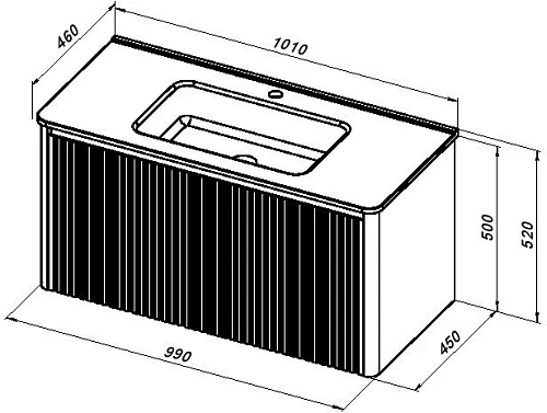 Тумба под раковину Allen Brau Gravity 100 1.370018.AM антрацит матовый Тумба под раковину Allen Brau Gravity 100 1.370018.AM антрацит матовый