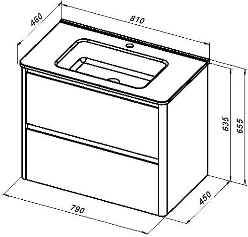 Тумба под раковину Allen Brau Gravity 80 1.370009.AM антрацит матовый Тумба под раковину Allen Brau Gravity 80 1.370009.AM антрацит матовый
