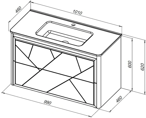 Тумба под раковину Allen Brau Paris 100 1.360002.PGM платина матовый Тумба под раковину Allen Brau Paris 100 1.360002.PGM платина матовый
