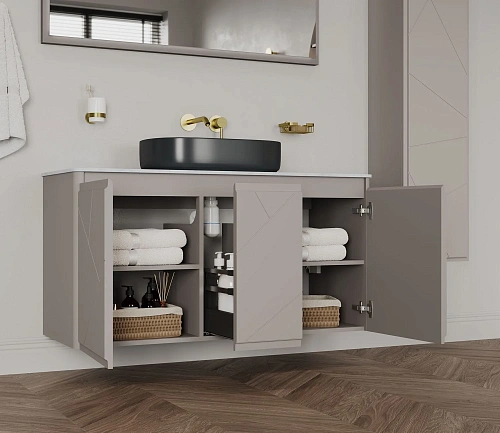 Тумба под раковину Allen Brau Paris 120 1.360004.PWM папирус матовый Тумба под раковину Allen Brau Paris 120 1.360004.PWM папирус матовый