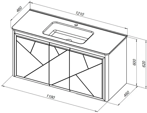 Тумба под раковину Allen Brau Paris 120 1.360004.PWM папирус матовый Тумба под раковину Allen Brau Paris 120 1.360004.PWM папирус матовый