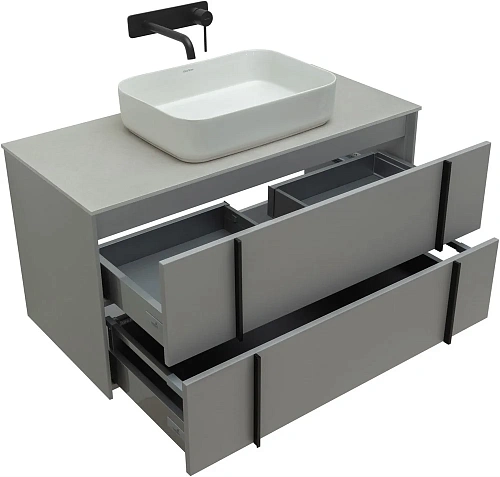 Тумба под раковину Allen Brau Reality 100 1.32007.PGM платина матовый Тумба под раковину Allen Brau Reality 100 1.32007.PGM платина матовый