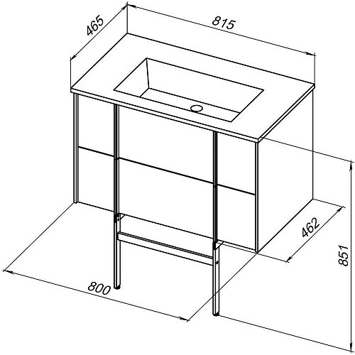 Тумба под раковину Allen Brau Reality 80 1.32005.BGM синий матовый Тумба под раковину Allen Brau Reality 80 1.32005.BGM синий матовый