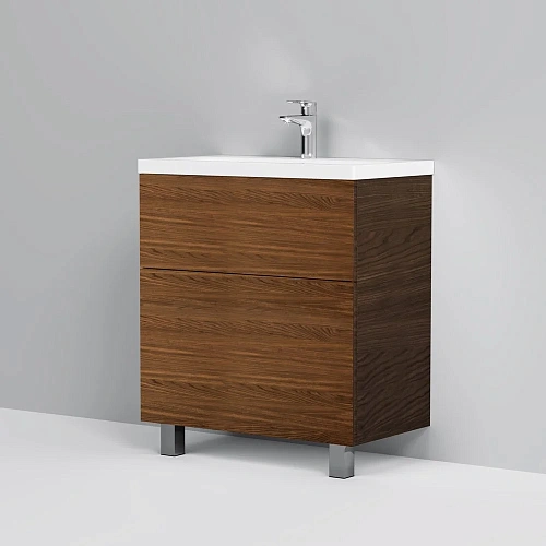 Тумба под раковину AM.PM Gem M90FSX07522NF32 напольная 75 см, 2 ящика, орех Тумба под раковину AM.PM Gem M90FSX07522NF32 напольная 75 см, 2 ящика, орех