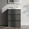 Тумба под раковину AM.PM Gem S M91FSX0602GM S, напольная, 60 см, графит матовый Тумба под раковину AM.PM Gem S M91FSX0602GM S, напольная, 60 см, графит матовый