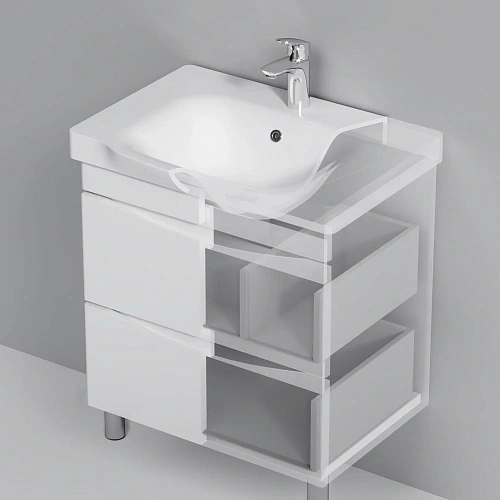 Тумба под раковину AM.PM Like M80FSX0652WG напольная, 65 см, белый Тумба под раковину AM.PM Like M80FSX0652WG напольная, 65 см, белый