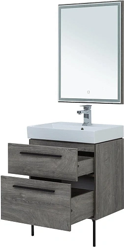 Тумба под раковину Aquanet Nova 60 дуб рошелье (2 ящика) 00242278 Тумба под раковину Aquanet Nova 60 дуб рошелье (2 ящика) 00242278