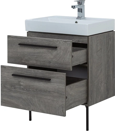 Тумба под раковину Aquanet Nova 60 дуб рошелье (2 ящика) 00242278 Тумба под раковину Aquanet Nova 60 дуб рошелье (2 ящика) 00242278