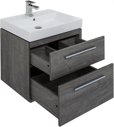 Тумба под раковину Aquanet Nova 60 дуб рошелье (2 ящика) 00242278 Тумба под раковину Aquanet Nova 60 дуб рошелье (2 ящика) 00242278