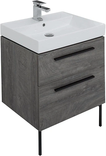 Тумба под раковину Aquanet Nova 60 дуб рошелье (2 ящика) 00242278 Тумба под раковину Aquanet Nova 60 дуб рошелье (2 ящика) 00242278