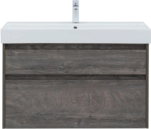 Тумба под раковину Aquanet Nova Lite 100 (SLIM SYNERGY) дуб рошелье, 2 ящика 00249941 Тумба под раковину Aquanet Nova Lite 100 (SLIM SYNERGY) дуб рошелье, 2 ящика 00249941