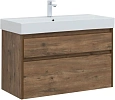 Тумба под раковину Aquanet Nova Lite 100 (SLIM SYNERGY) дуб рустикальный, 2 ящика 00249957 Тумба под раковину Aquanet Nova Lite 100 (SLIM SYNERGY) дуб рустикальный, 2 ящика 00249957