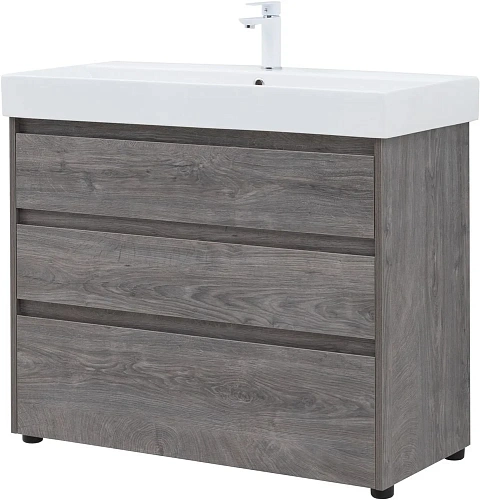 Тумба под раковину Aquanet Nova Lite 100 дуб рошелье (3 ящика) 00302479 Тумба под раковину Aquanet Nova Lite 100 дуб рошелье (3 ящика) 00302479