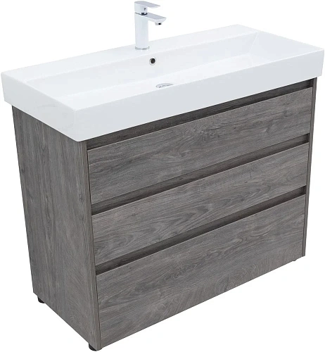 Тумба под раковину Aquanet Nova Lite 100 дуб рошелье (3 ящика) 00302479 Тумба под раковину Aquanet Nova Lite 100 дуб рошелье (3 ящика) 00302479