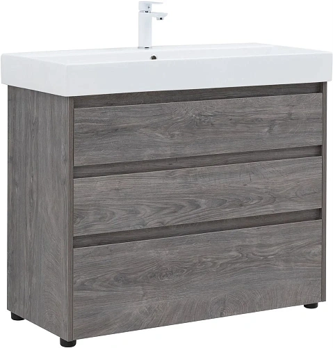 Тумба под раковину Aquanet Nova Lite 100 дуб рошелье (3 ящика) 00302479 Тумба под раковину Aquanet Nova Lite 100 дуб рошелье (3 ящика) 00302479